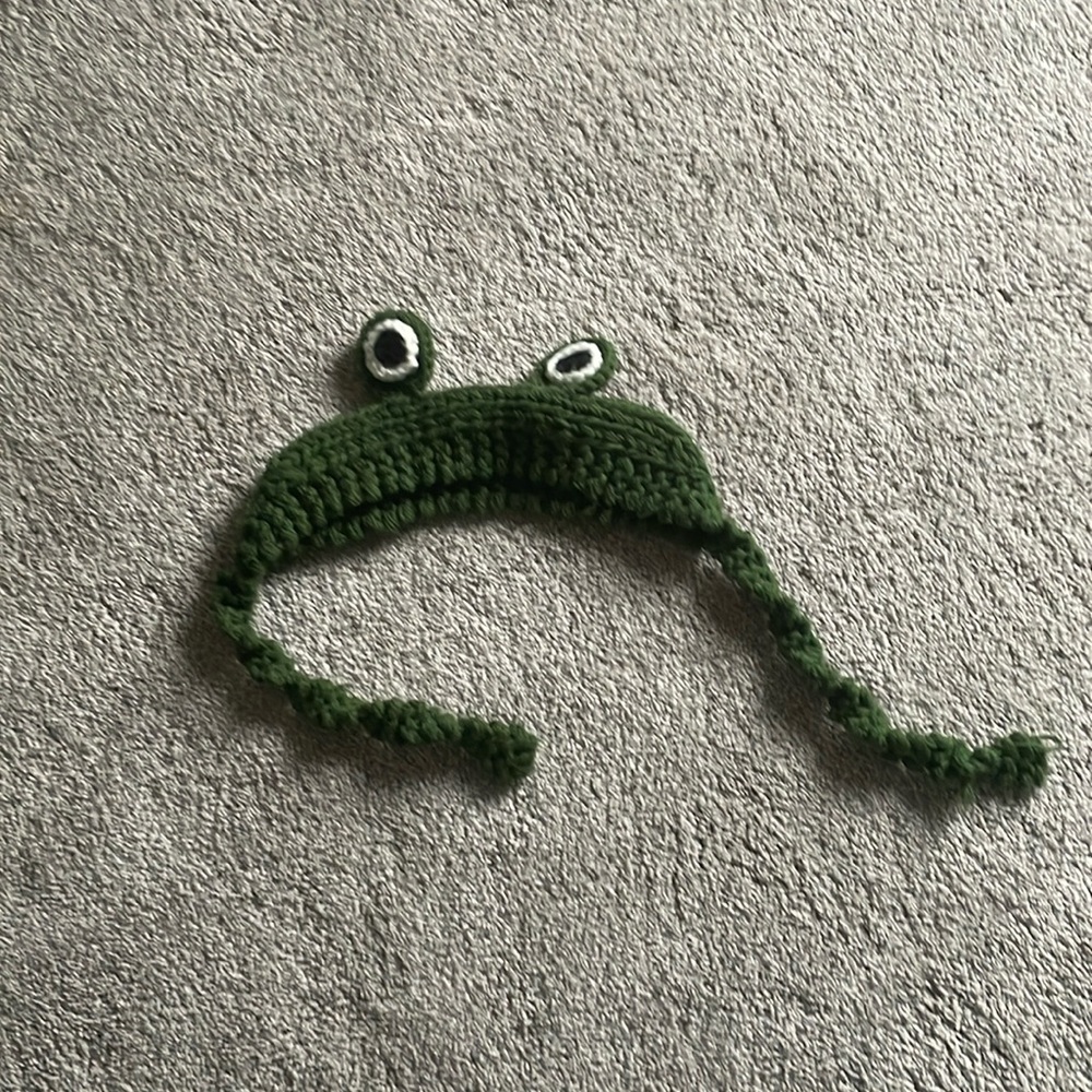 frog, crochet, headband, cute